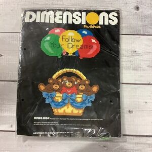 Dimensions PlasticPoint Flying High Follow Your Dreams Wall Hanging Bears Sealed